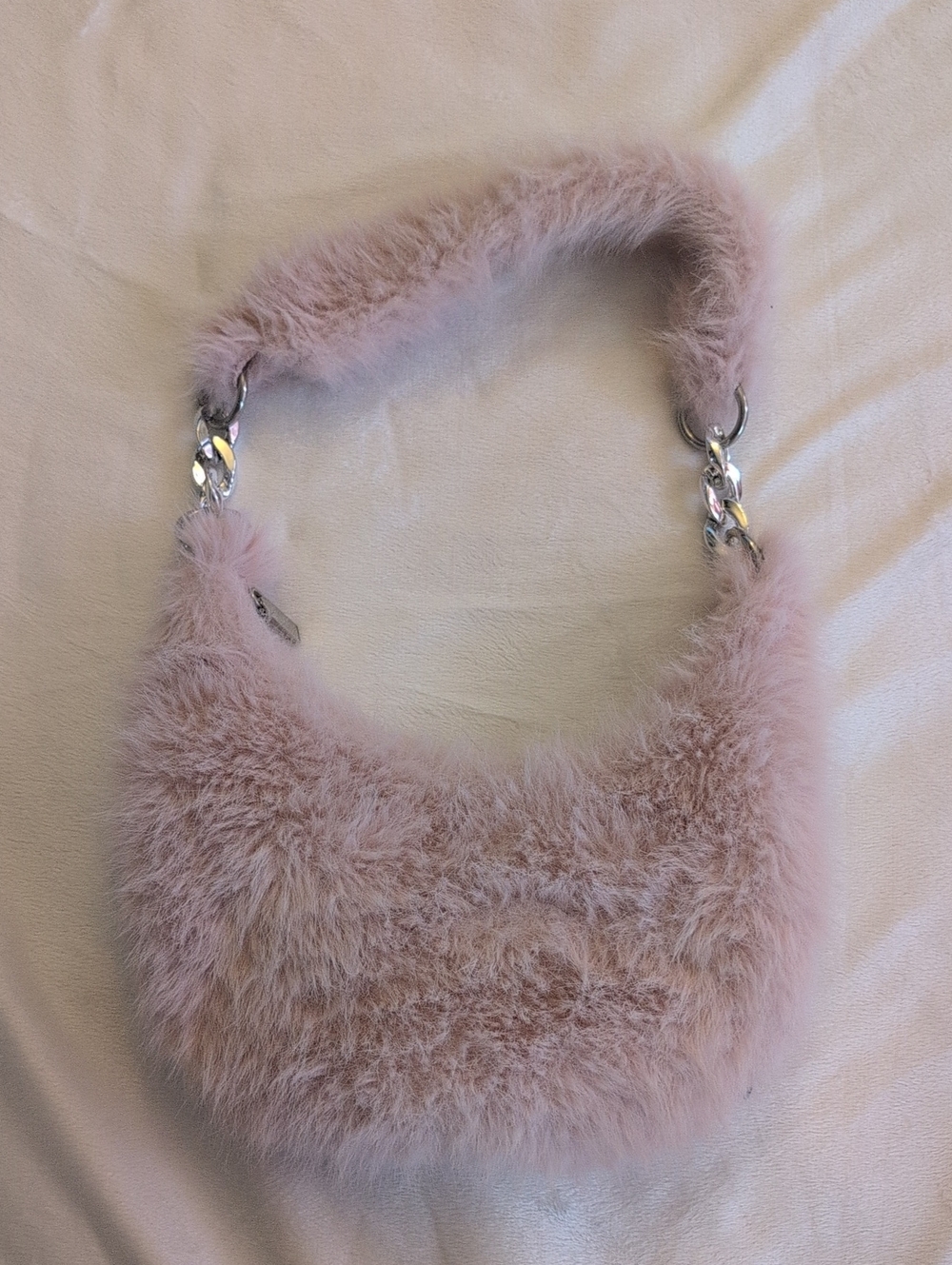Forever 21 Blush Pink Faux Fur Shoulder Bag